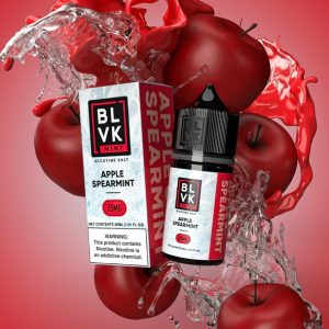 BLVK 蘋果薄荷煙油瓶身照、蘋果薄荷口味煙油展示、清新煙油風味圖